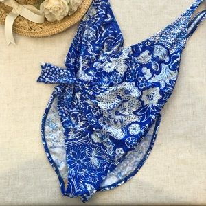 🎉Anne Cole 🎉Floral Paisley Crossover Side Tie High Cut Vintage